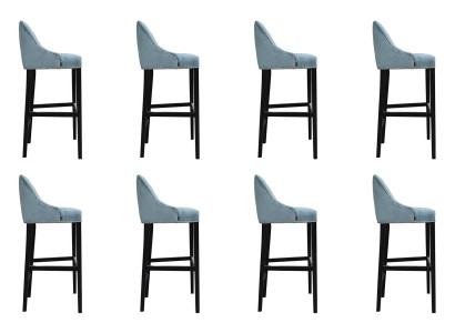 8x Design Hocker Bar Lehnstuhl Polster Stühle Sessel Wohn Zimmer Stuhl Barhocker